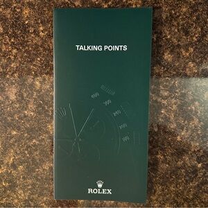 Vintage Rolex Talking Points Booklet Brochure for Explorer Submariner Watch